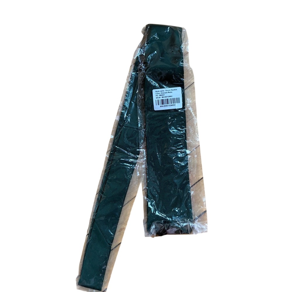 NWT Birdy Grey Simon Necktie One Size Emerald Matte Green Men Formal Wedding Tie